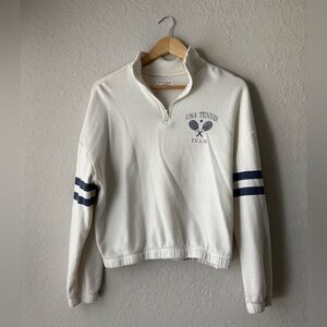 Quarter Zip Tennis Crew Neck
